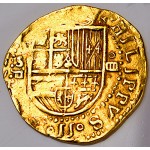 SPANISH 4 ESCUDOS GOLD COB circa 1556-1598